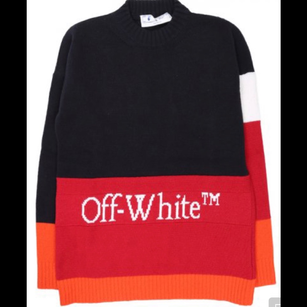 Off White Mens Wool Sweater Size L